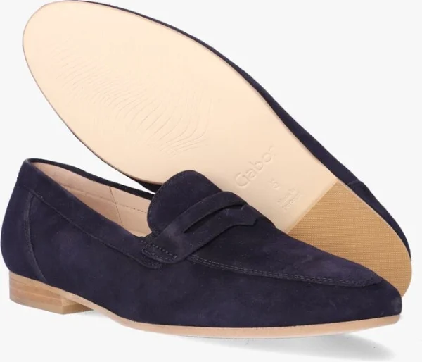 Gabor 444 Loafers En Bleu pas cher 5