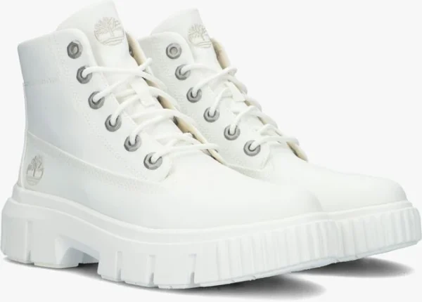 Timberland Greyfield Fabric Boot Bottines à Lacets En Blanc Large choix en ligne 3