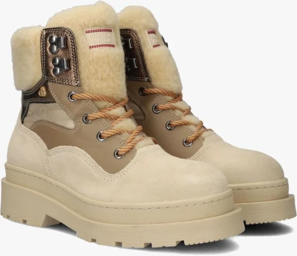 soldes ligne Scotch & Soda Aubri Mid Veter Bottines à Lacets En Beige 3