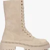 excellents soldes Nikkie Biker Boots Bottines à Lacets En Beige 19