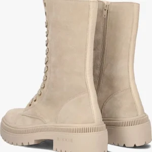 excellents soldes Nikkie Biker Boots Bottines à Lacets En Beige 11