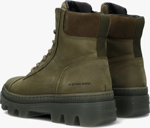 G-star Raw Noxer Hgh Nub W Bottines à Lacets En Vert marque moins cher 4