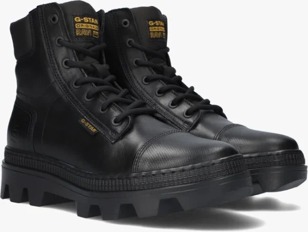 Retour Facile et Gratuit G-star Raw Noxer Hgh Lea Nyl W Bottines à Lacets En Noir 3