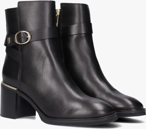 luxe soldes Tommy Hilfiger Th Belt Heeled Boot Bottines En Noir 3