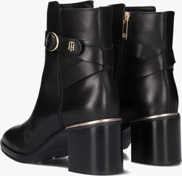 luxe soldes Tommy Hilfiger Th Belt Heeled Boot Bottines En Noir 4