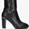 jusqu'à Tommy Hilfiger Belt High Heel Boot Bottines En Noir 19