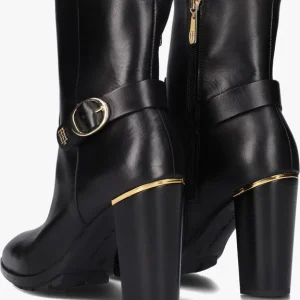 jusqu'à Tommy Hilfiger Belt High Heel Boot Bottines En Noir 12