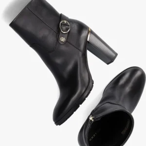 jusqu'à Tommy Hilfiger Belt High Heel Boot Bottines En Noir 16