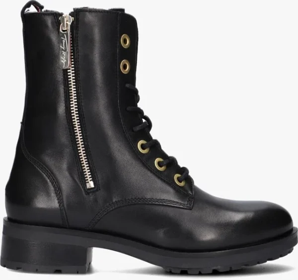 Tommy Hilfiger Th Essentials Biker Boot Bottines à Lacets En Noir des prix incroyables 1