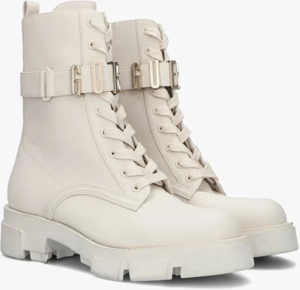 boutique pas cher Guess Madox Bottines à Lacets En Blanc 3