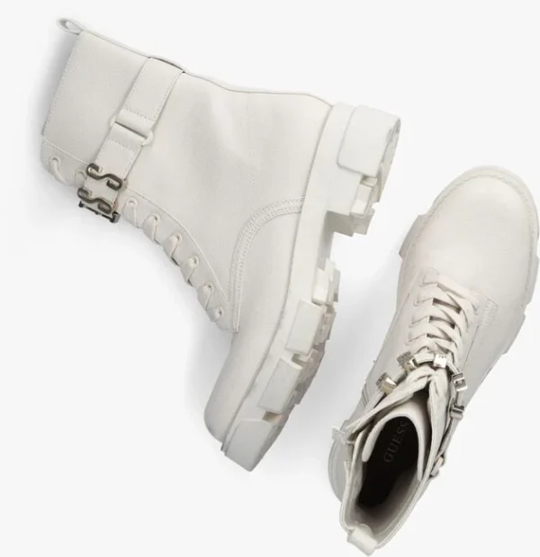 boutique pas cher Guess Madox Bottines à Lacets En Blanc 6