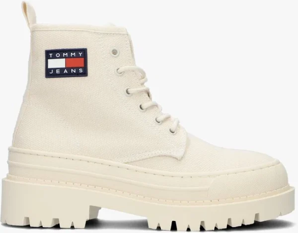 à prix d'occasion Tommy Jeans Tommy Jeans Foxing Bottines à Lacets En Blanc 1