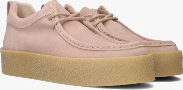 Tommy Jeans Tommy Jeans Suede Sh Chaussures à Lacets En Rose prix pas cher 3