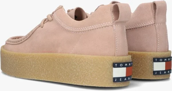 Tommy Jeans Tommy Jeans Suede Sh Chaussures à Lacets En Rose prix pas cher 4