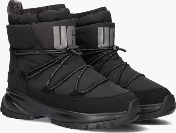 soldes luxe Ugg W Yose Puffer Mid Bottines à Lacets En Noir 3