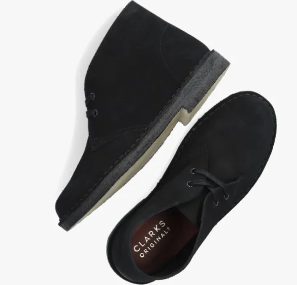 achat pas cher Clarks Originals Clarks Bottines à Lacets Desert Boot Dames En Noir 6